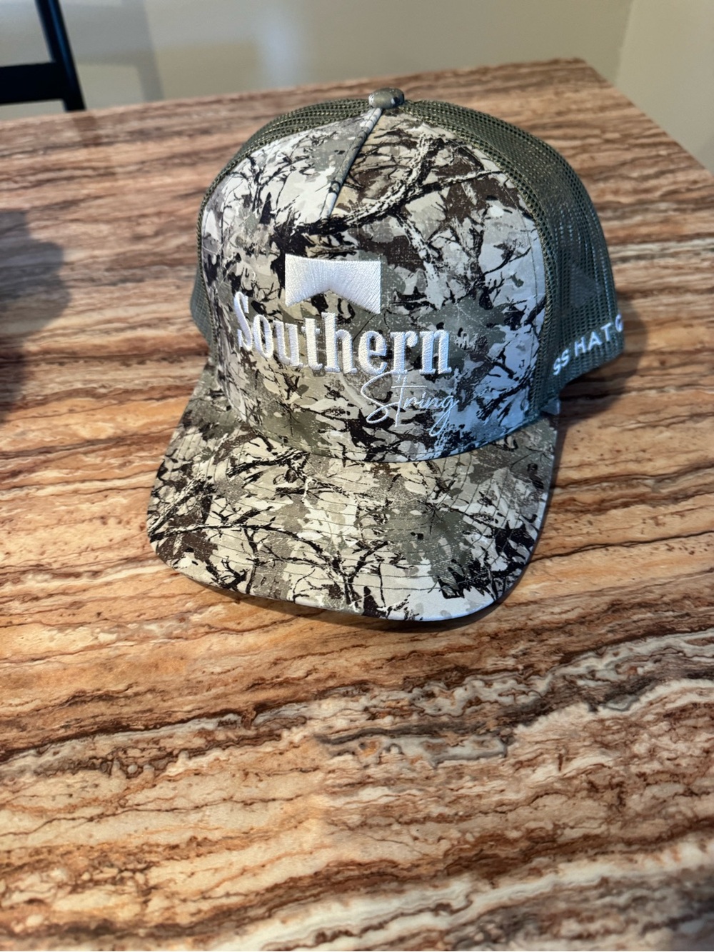 Camo Trucker Hat - Green/White